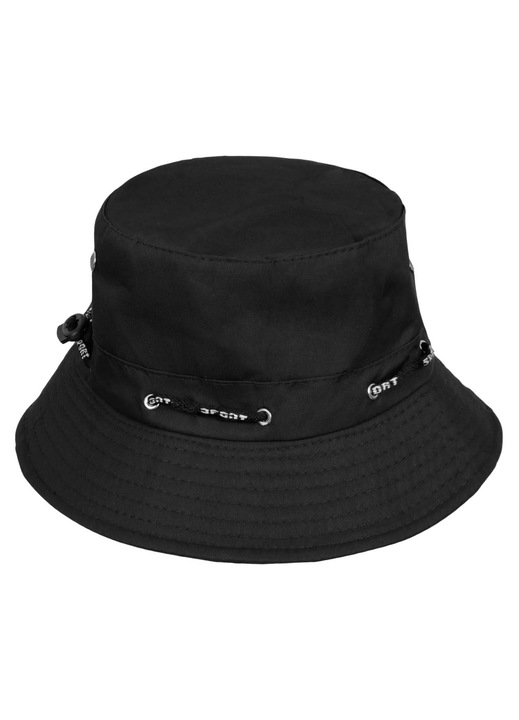 Fekete "Bucket" Kalap Zsinórral Férfiaknak