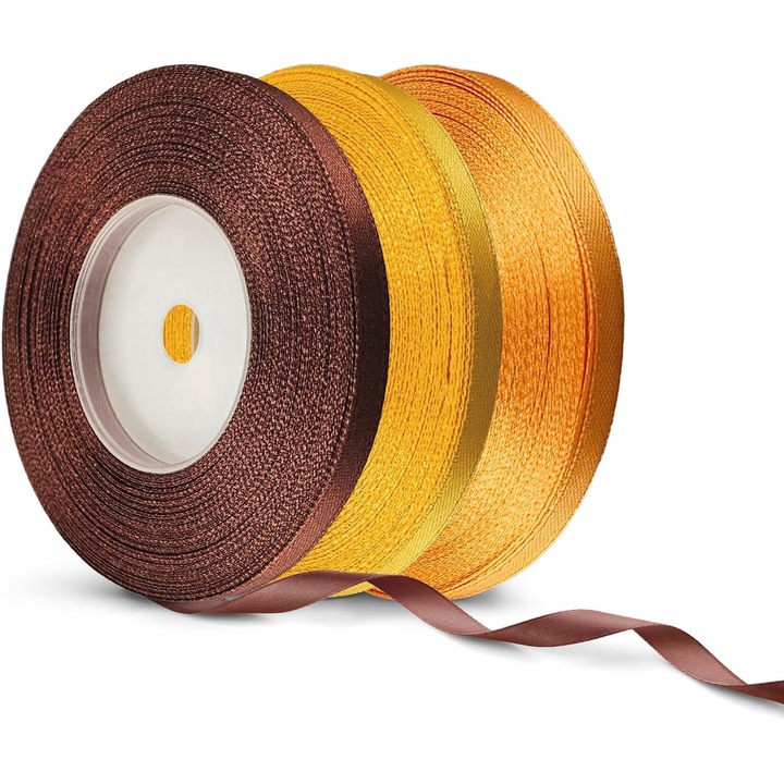 Textil Szalag Készlet, Netuno, Fényes, Egyszínű, Henger, Kézzel Készített, 6 x 32 m, Többszínű, 3 db