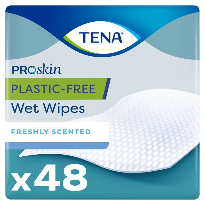 Мокри кърпички без пластмаса tena proskin 48бр