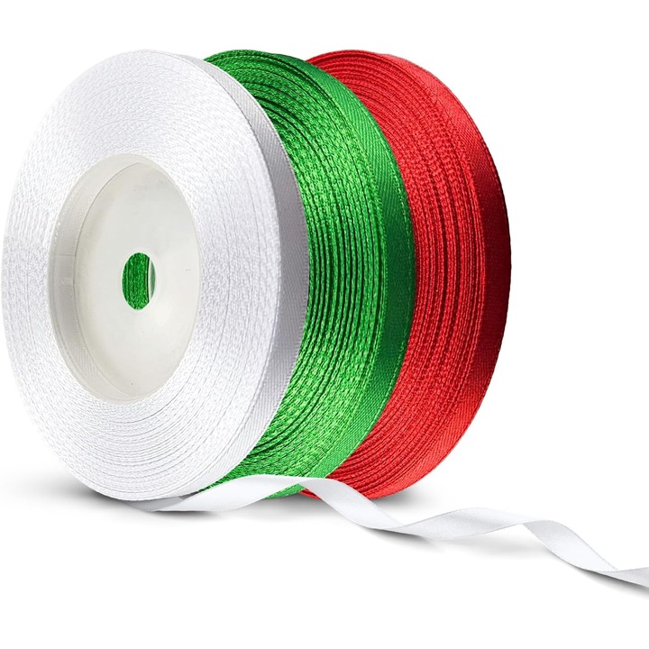 Panglice Satinate szett, Netuno, Poliészter anyag, Fényes, Egyszínű, Henger, 6 x 32 m, Többszínű, 3 db