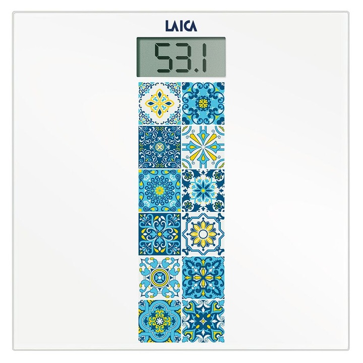 Личен електронен кантoр Laica PS1082B, 180 kg, средиземноморски син, стилен дизайн