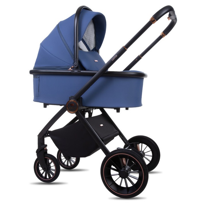 Carucior 2 in 1 CASTOR BabyLux, Landou si Parte Sport, Cadru de Aluminiu