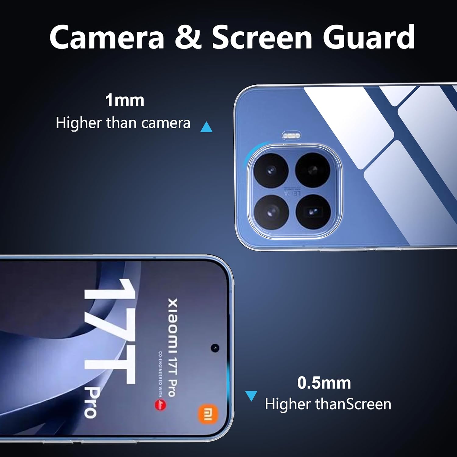 Husa pentru Xiaomi 17T Pro, Anti-Shock 1.5mm, cu protectie lentile, transparenta