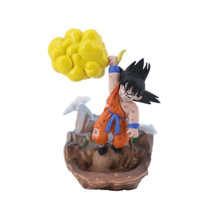 Фигурка Dragon Ball Goku дете с летящ облак, височина 10см, PVC