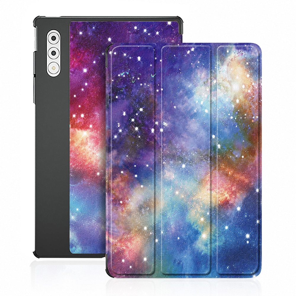 Husa de protectie pentru Lenovo Yoga Tab Plus 12.7 DaDen FoldPro, Mod stativ, Unghi pana la 65°, Piele ecologica, Galaxy