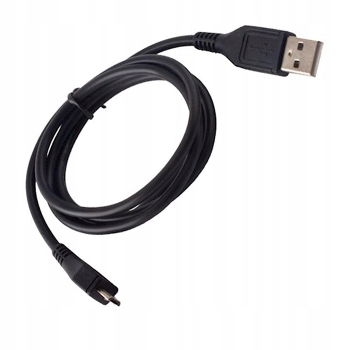 USB - microUSB kábel, 0, 25m, fekete
