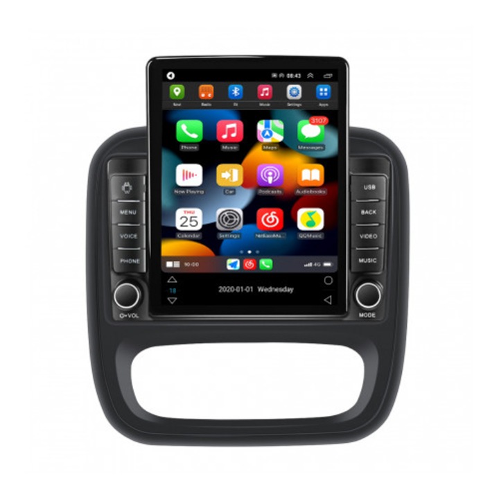 Opel Vivaro 2014 - 2018, TESLA 9.7 hüvelykes képernyő, 8 GB RAM és 128 GB ROM, Android 15, 4G SIM foglalat, Octa Core processzor, Vezeték nélküli Carplay és Android Auto, DSP digitális hangprocesszor, Alkalmazás