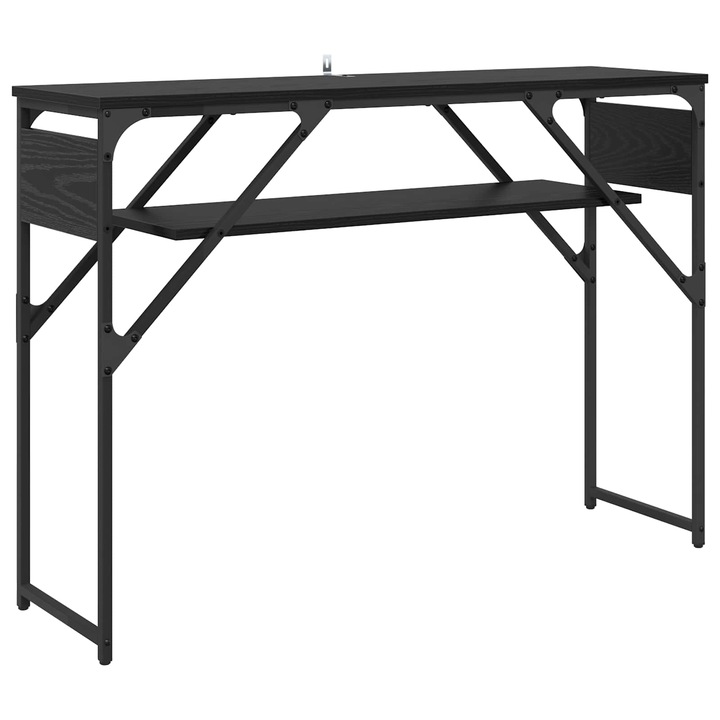 vidaXL Konzolasztal Fekete tölgy 105x30x75cm Faanyag 882883