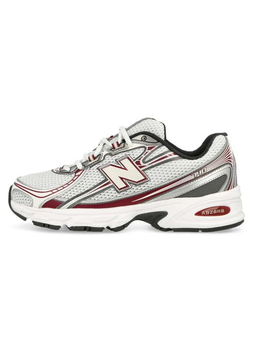 Унисекс спортни обувки New Balance U740, от дишаща мрежа, с ABZORB омекотяване, бяло с червено и сиво, 43 EU
