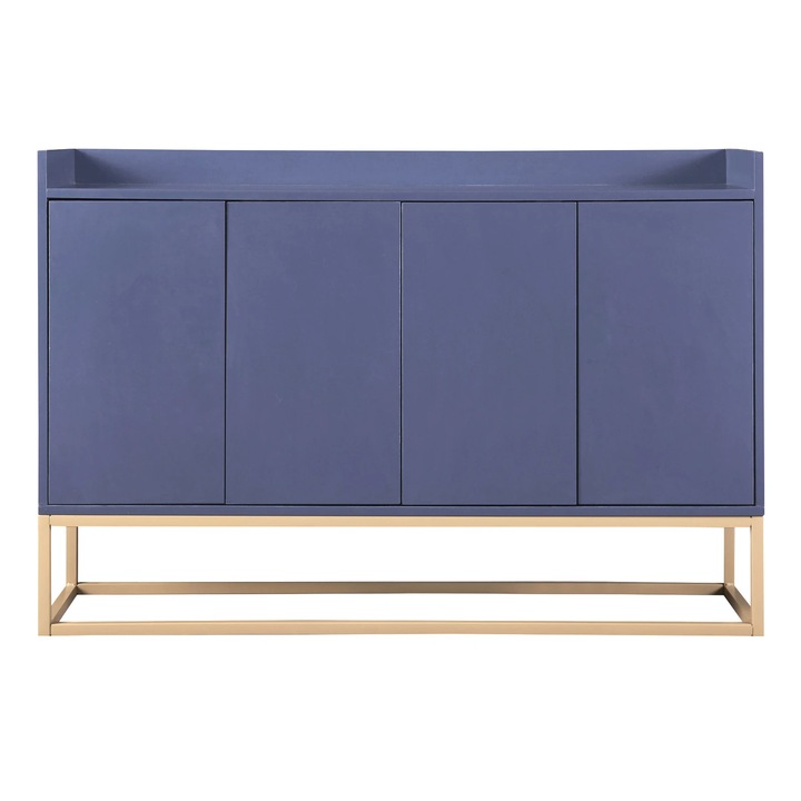 Moduláris konyhaszekrény, L-alakú modul, 1 m, MDF és forgácslap, Modern stílus, Összeszerelés, Kék