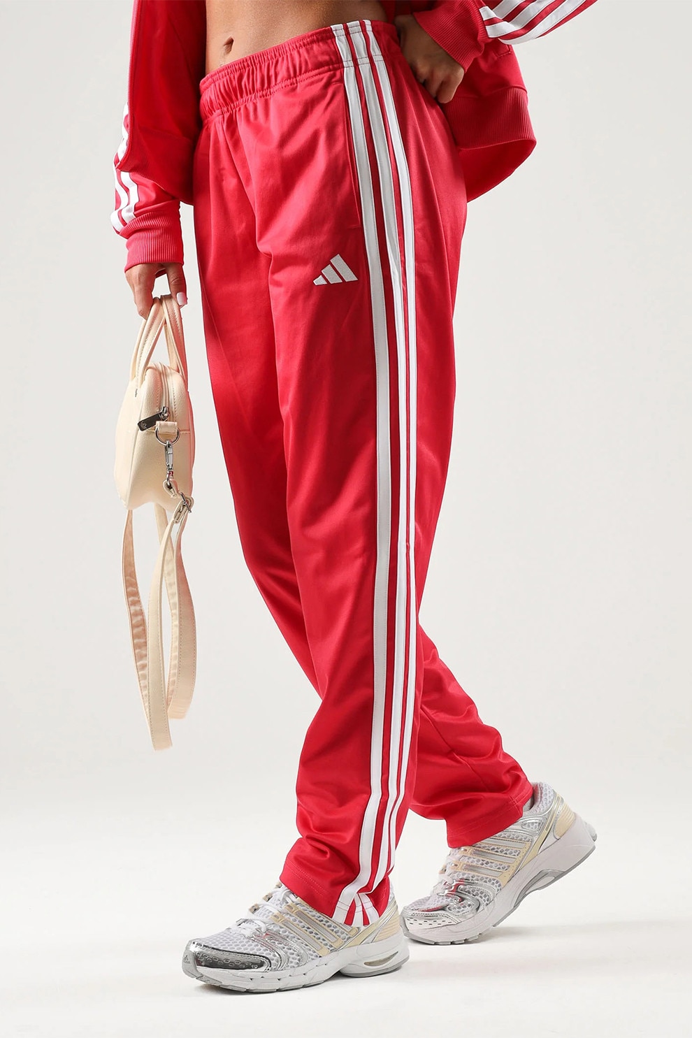 Logo Cu Roz adidas Sportswear, Trening cu logo si fermoar W ESS 3S TS, Roz aprins ...