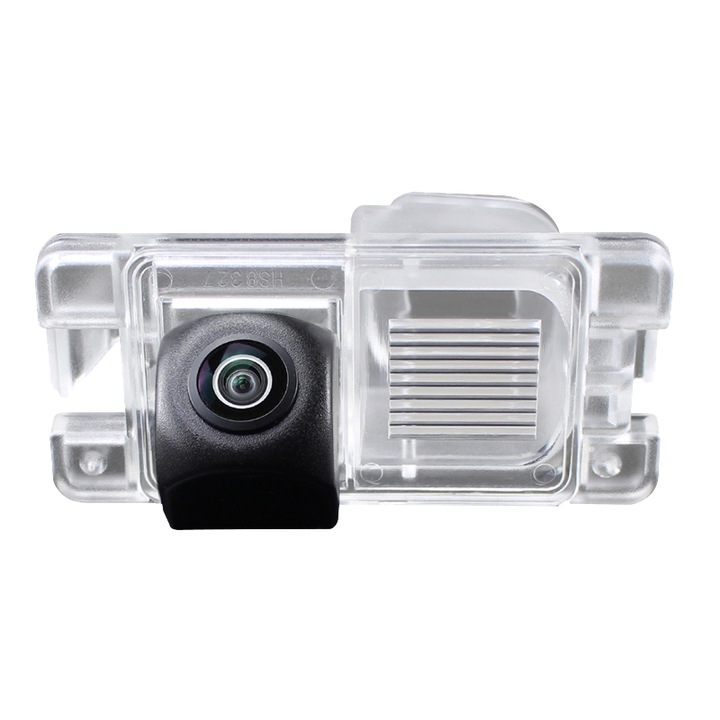 Tolatókamera Mitsubishi Pajero 2006-2017, Pajero IV V80 V90 dedikált, MaxTech®ULTRADYNAMIC, OEM rendszámtábla lámpa tartó, Fisheye AHD 1080P/CVBS, 155 fokos látószög, RCA, Utángyártott navigációkhoz