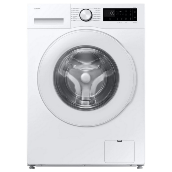 Пералня Samsung WW80FG5L32TELE, Slim, 8 кг, 1200 об/мин, Клас A, AI Ecobubble, SmartThings Wi-Fi, Hygiene Steam, Bubble Shot, Бяла