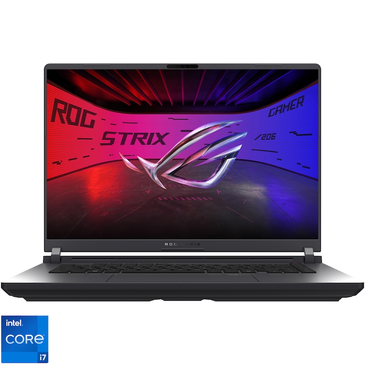 Laptop Gaming ASUS ROG Strix G16 G615JPR cu procesor Intel® Core™ i7 14650HX pana la 5.2GHz, 16", 2.5K+, IPS, 300Hz, 16GB DDR5, 512GB SSD, NVIDIA® GeForce RTX™ 5070 8GB GDDR7, No OS, Eclipse Gray
