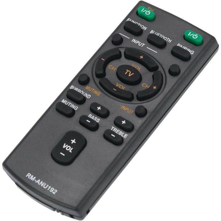 RM-ANU192 csere távirányító -VINABTY- kompatibilis a Sony Soundbar rendszer RM-ANU192 HT-CT60BT SA-CT60BT RM-ANU191 HT-CT60 SA-CT60 SS-WCT60 HTCT60BT SACT60 HTCT60 távirányítójával