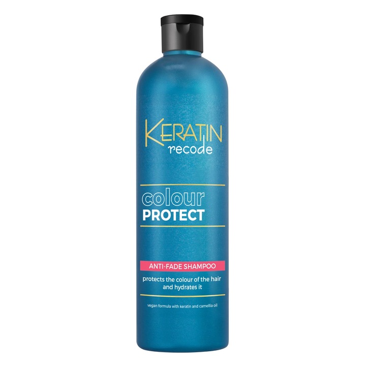Sampon festett hajra, KERATIN RECODE, 400 ml, színvédelem, korpásodás elleni, professzionális