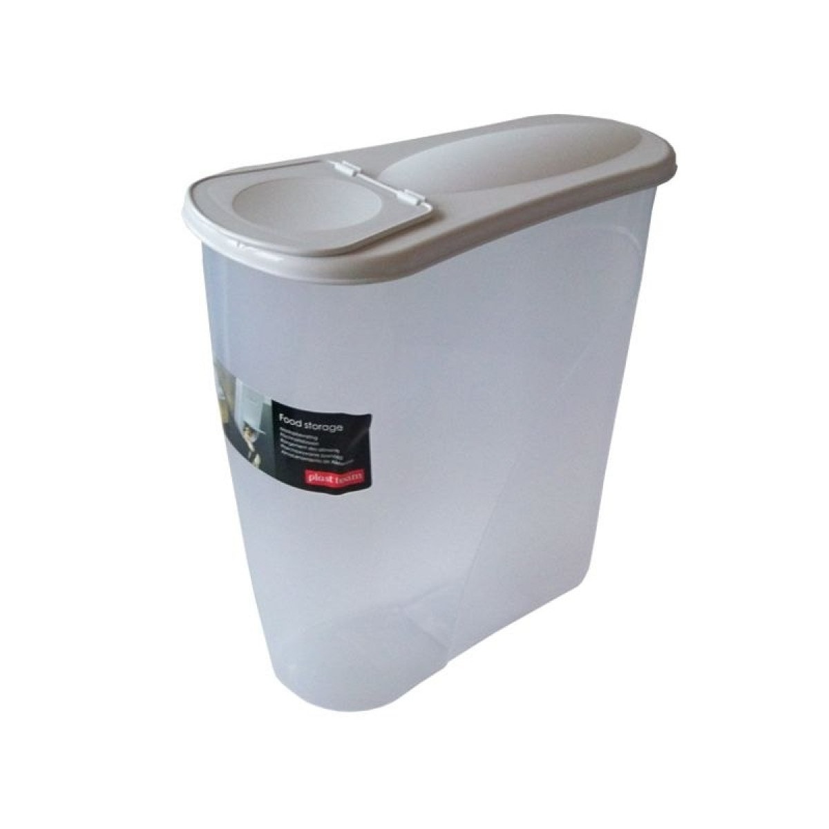 Cutie pentru cereale Plast Team, 3.5 l, Plastic, Alb