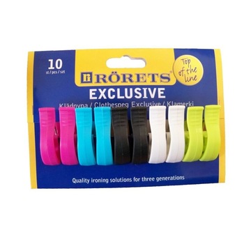 Cleme rufe Rorets, Plastic, Multicolor, 10 bucati Cleme rufe Rorets, Plastic, Multicolor, 10 bucati