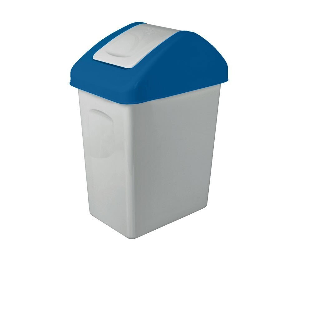 Cos de gunoi BranQ, 10 l, Plastic, Gri/Albastru