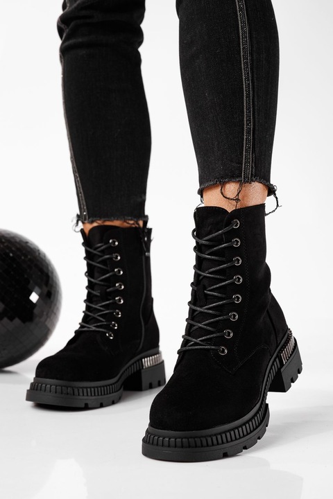 Ghete dama, OneFashionRoom, Isabella 22774, Negru, 36 EU