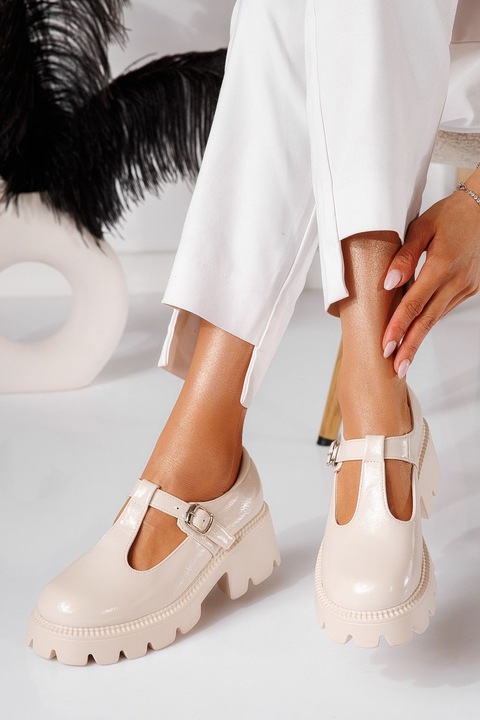 Pantofi dama, OneFashionRoom, Riki, Bej