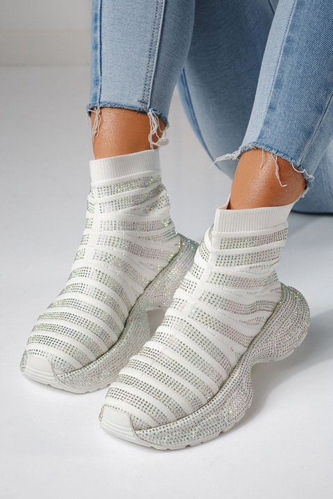 Pantofi dama, OneFashionRoom, Desia, Alb