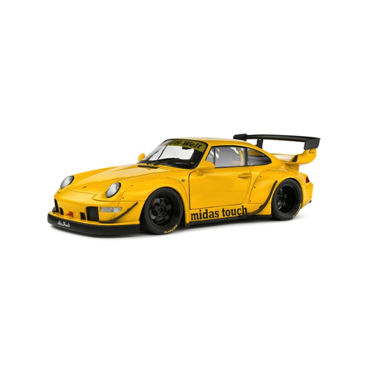 RWB Bodykit Midas Touch autómodell, sárga, 2023, 1:18, Solido