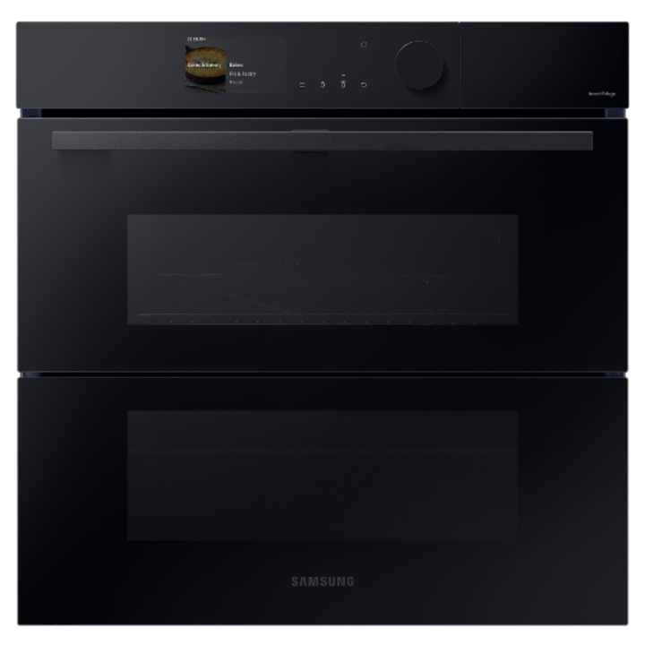 Cuptor incorporabil Samsung NV7B6795JAK/U3, Electric, 76 l, Clasa A+, Dual Cook Flex, Curatare Pirolitica + Steam Clean, Air Sous Vide, Air Fry, Wi-Fi SmartThings, Negru