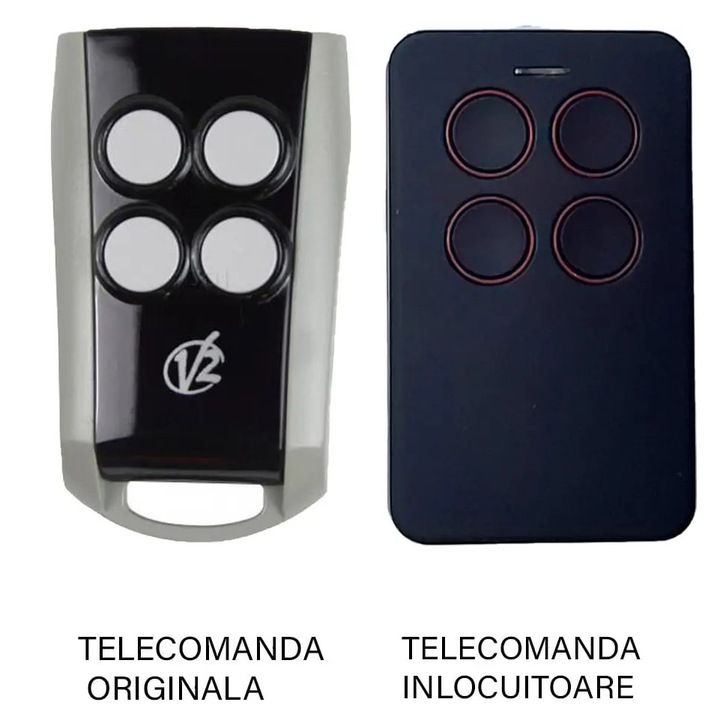 V2 Wally kompatibilis garázskapu távirányító, ugrókódos, 433.92MHz (853-2)