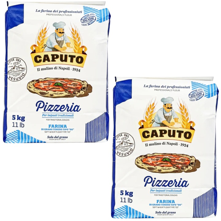 Faina pentru pizza, Caputo, Pizzeria, Set 2 bucati, 2 x 5 kg