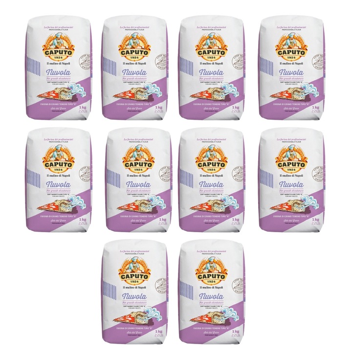 Faina pentru pizza, Caputo Nuvola, set 10 bucati x 1 kg
