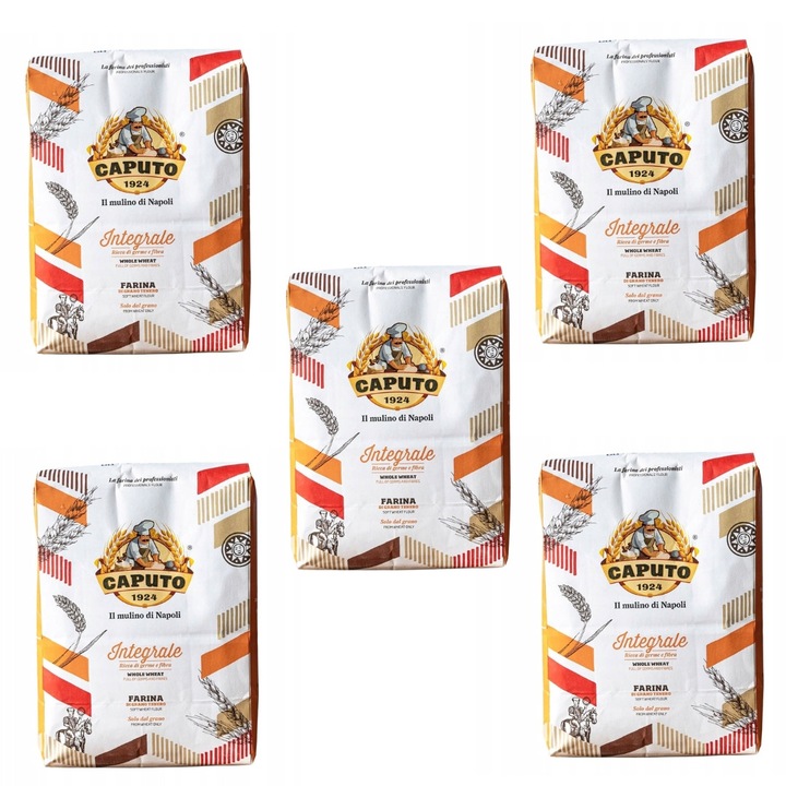 Faina integrala pentru pizza, Caputo, Integrale, set 5 x 1 kg