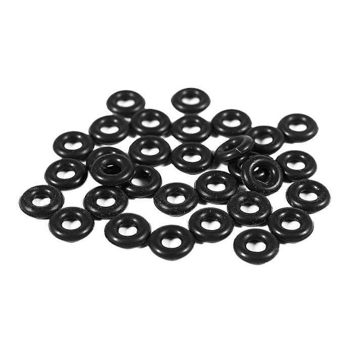 Set 30 inele o-ring cauciuc negru 2.5x6.5x2mm pentru pescuit
