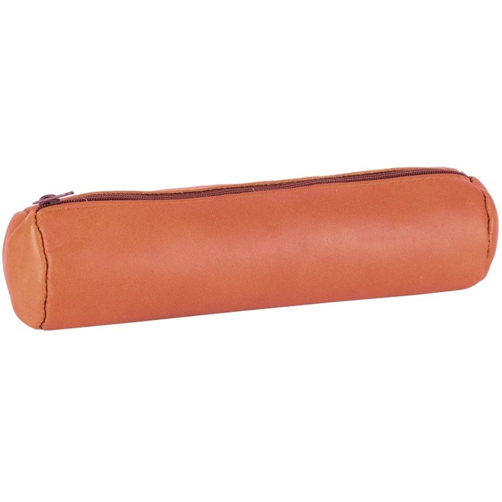 Penar Oxford, tip etui rotund, caramel