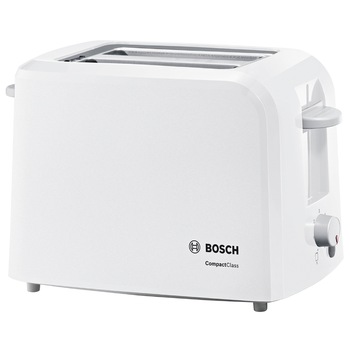 Prajitor de paine Bosch TAT3A011, 980 W, 2 felii, Alb Prajitor de paine Bosch TAT3A011, 980 W, 2 felii, Alb
