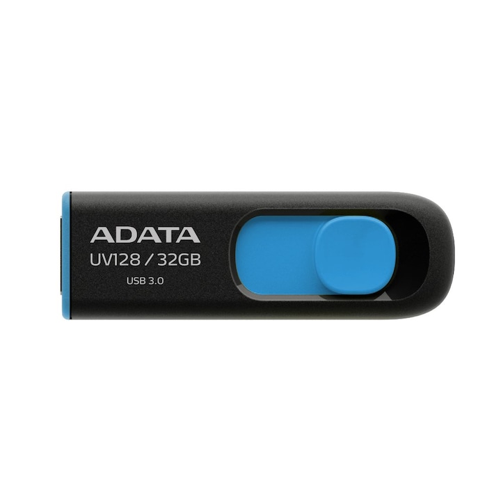 Memorie USB ADATA DashDrive UV128 32GB, USB 3.0, Negru/Albastru