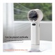 Ventilator Portabil Cu 120 Trepte De Viteza, Afisaj LED, USB Type-C, Acumulator 4000 mAh, Motor Puternic, Alb