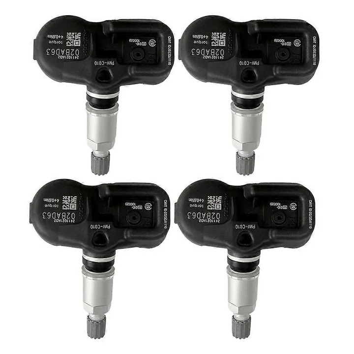 4 db TPMS gumiabroncsnyomás-érzékelő készlet, fém-műanyag, többszínű, univerzális