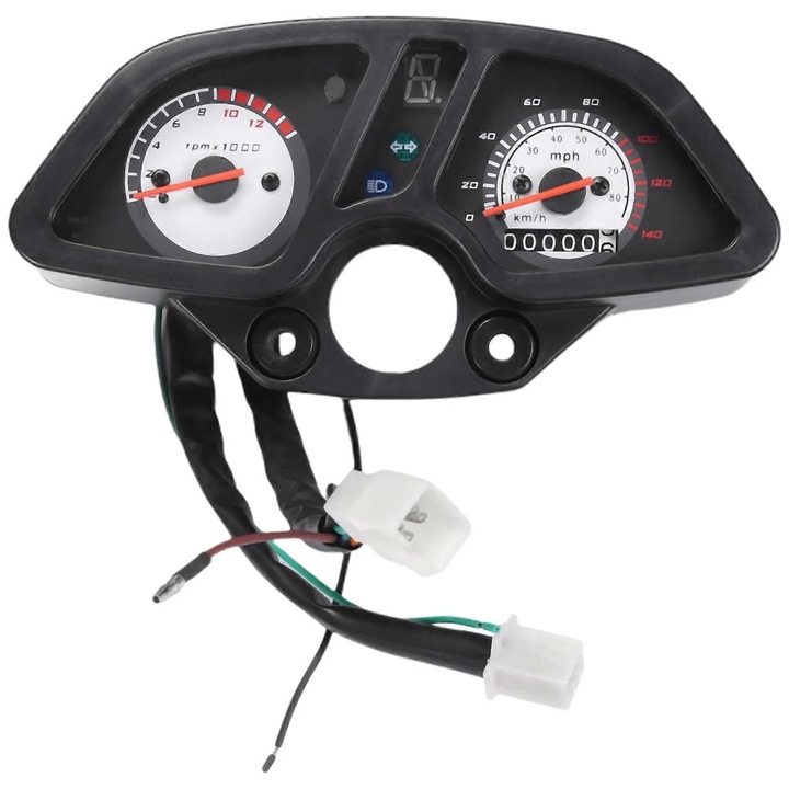 Motorkerékpár sebességmérő, fekete, ABS, 1 db