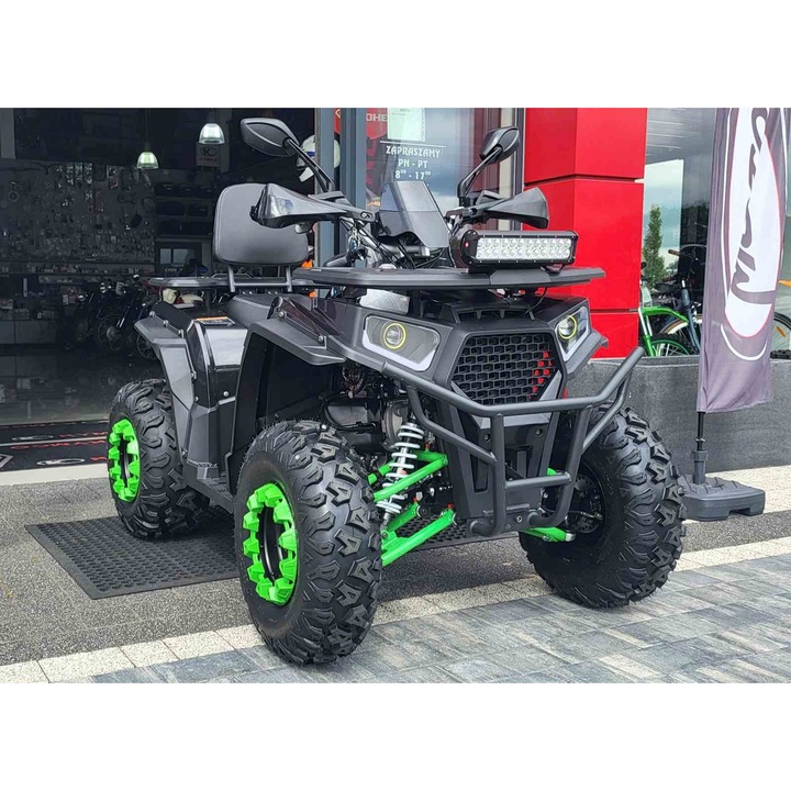 Quad ATV ROY 200G Armour, 10x10 inch, negru verde, off-road, putere mare