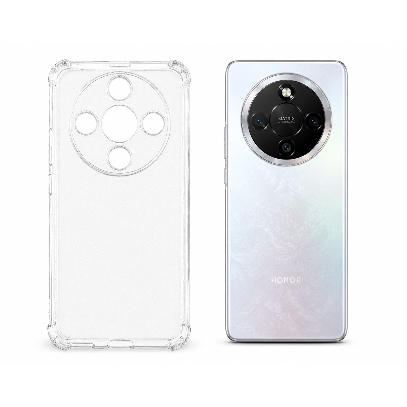 Husa protectie Mat-Tech compatibila cu Honor Magic 8 Lite / Honor X70 / X9d Margini ridicare camera, Colturi anti-soc, Rezistenta la impact, Transparenta