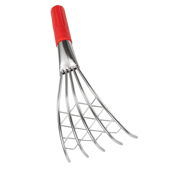 Grebla manuala compacta, ergonomic, metalica, durabila, pentru gradina si plaja