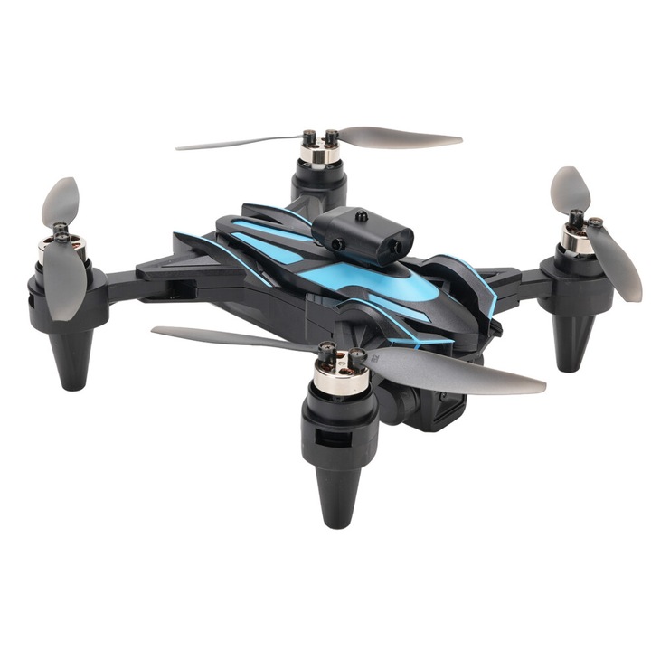 RC дрон, тройна 4K камера, избягване на препятствия, 1800mAh, син