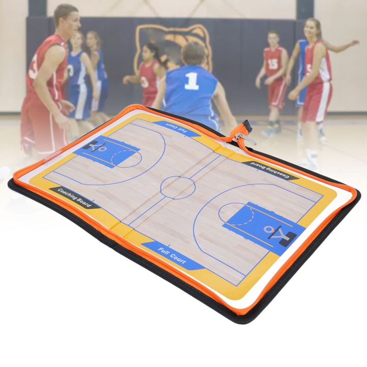 Tabel tactic baschet pliabil piele magnet inchidere cu fermoar