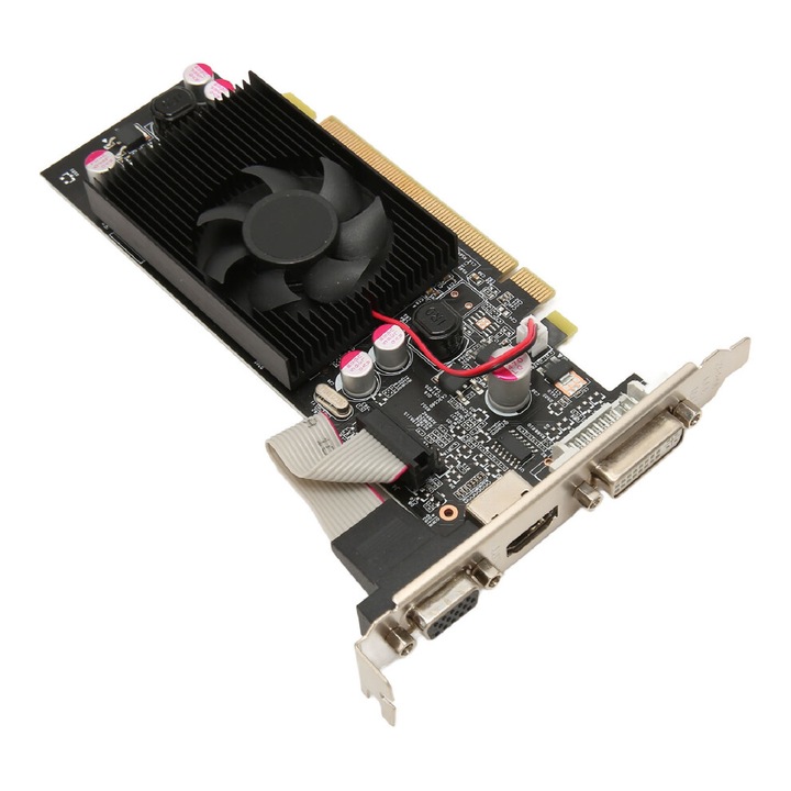 Asztali videokártya 1GB DDR2 64bit PCIe 2.0 hűtőventilátorral