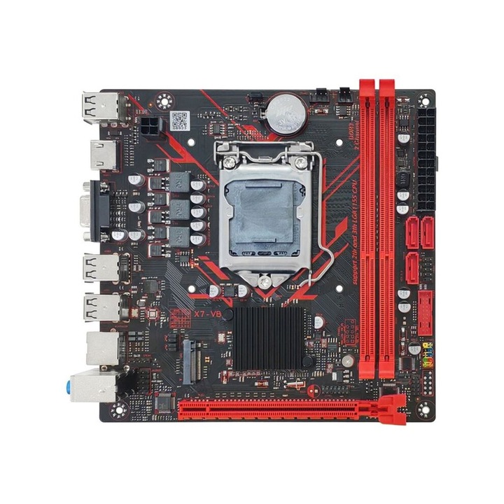 Alaplap H61 LGA 1155, DDR3 támogatás, NVME M.2, USB2.0, fekete