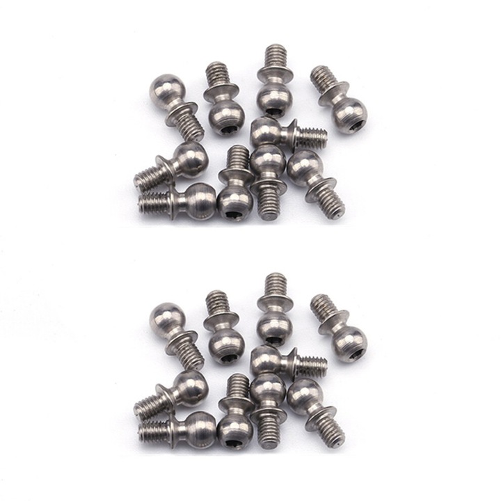 Set 2 suruburi metalice pentru masina RC 1/14 4WD, argintiu