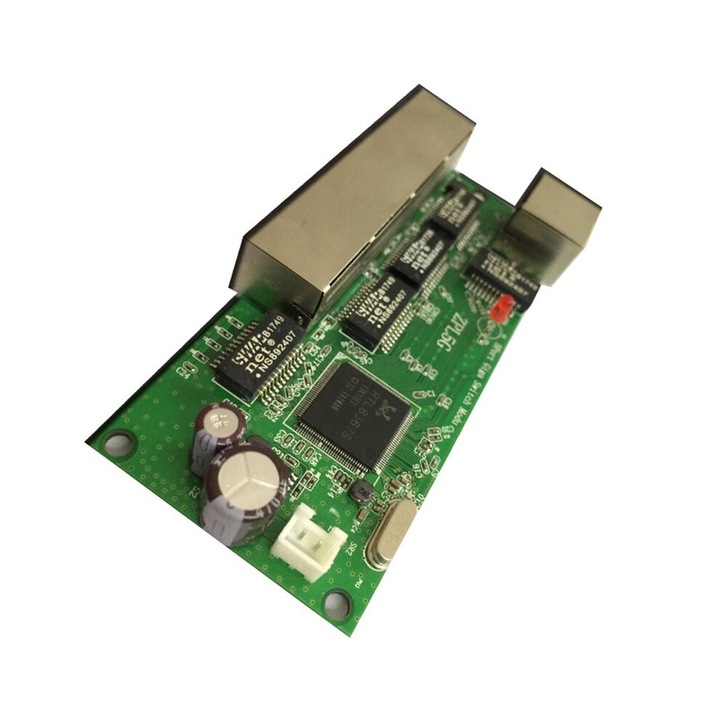 Modul switch 5 porturi Gigabit PCB verde 12.5G 10/100/1000M