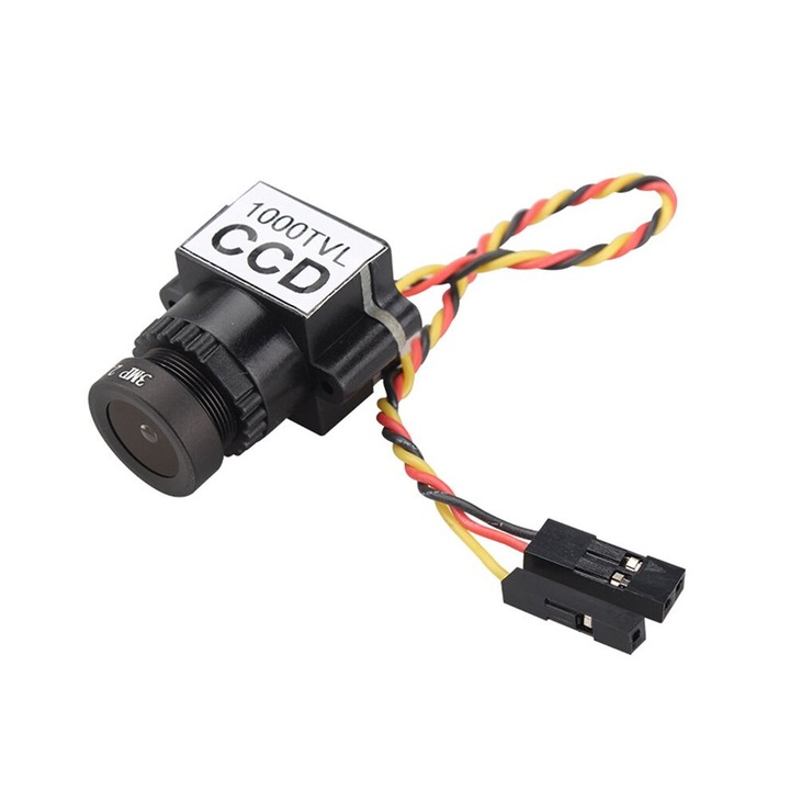 FPV камера за дрон 1000TVL 1/3 CCD 2.8mm 110° черна 28x24.5x17.5mm