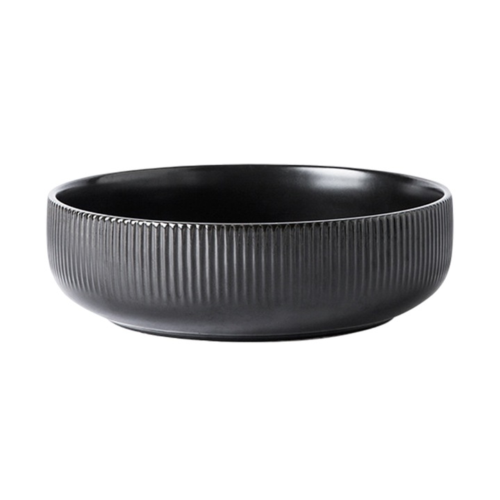 Bol mare ceramic pentru servire, set, alb, 25x12cm